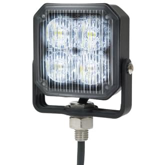 Roadvision LED Strobe Module White Square Pendant 10-30V 4 LED 4W IP67 19 Function Uni Bkt Adjustable
