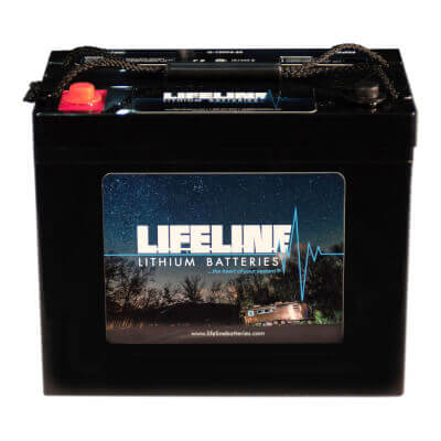 Lifeline 12V 75Ah LiFeP04 Lithium Battery With Built In Blue