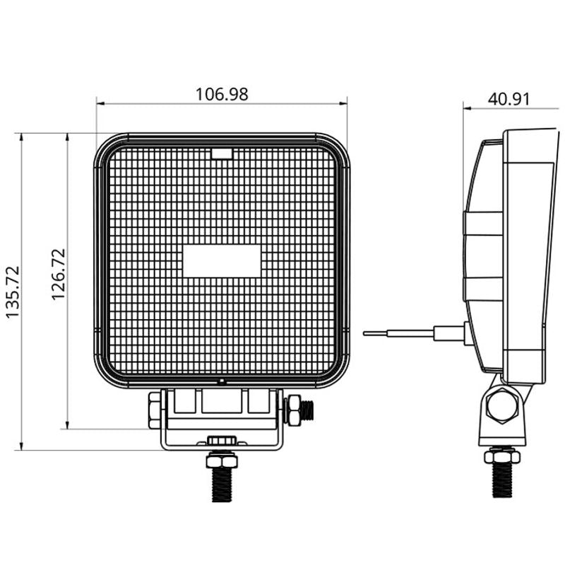 15W LED Work Light 9-60V 90° Flood Beam 800lm IP67