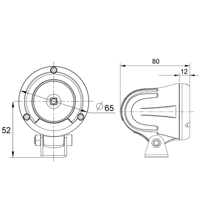 10W LED Work Light 40° Flood Beam 10-36V 900lm IP68
