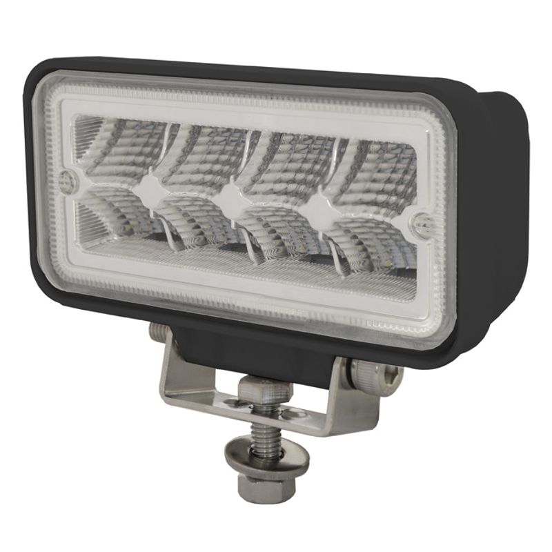 12W LED Work Light 50° Flood Beam 9-36V 1100lm IP68 Black Housing