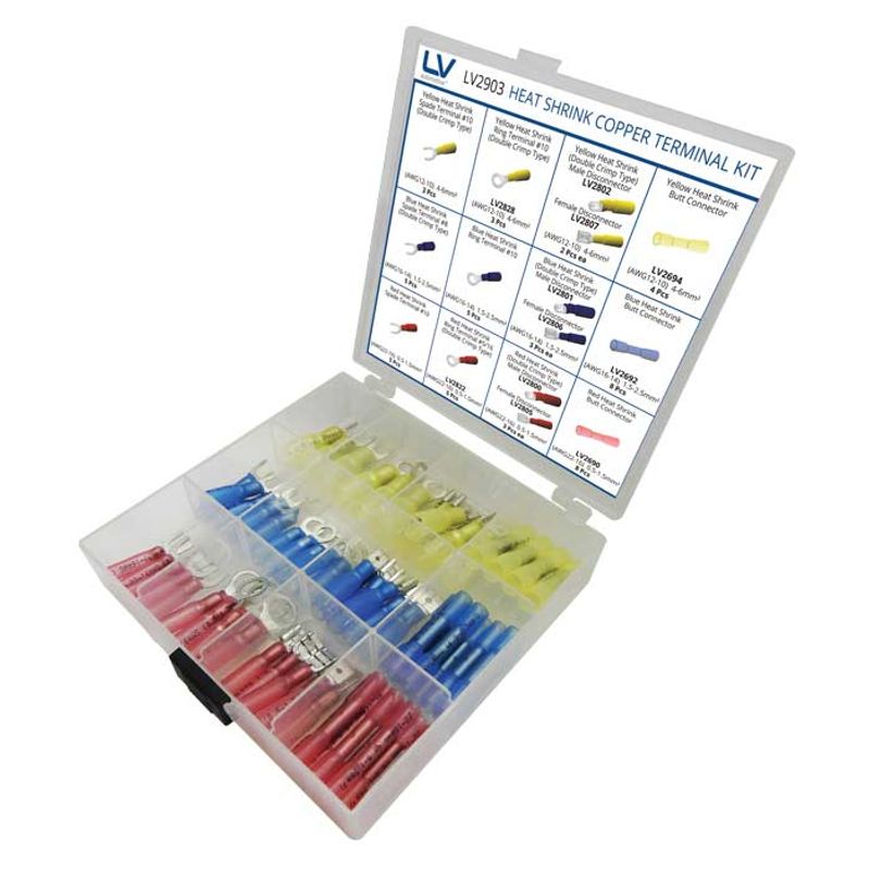 Heat Shrink Terminal Kit 62PCS Shrink Ratio 3:1