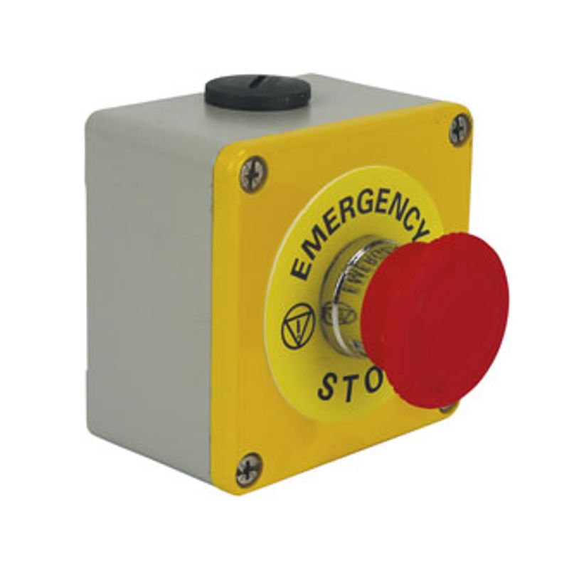 Emergency Stop Switch NO+2xNC Contacts Latching Twist Release Metal Housing
