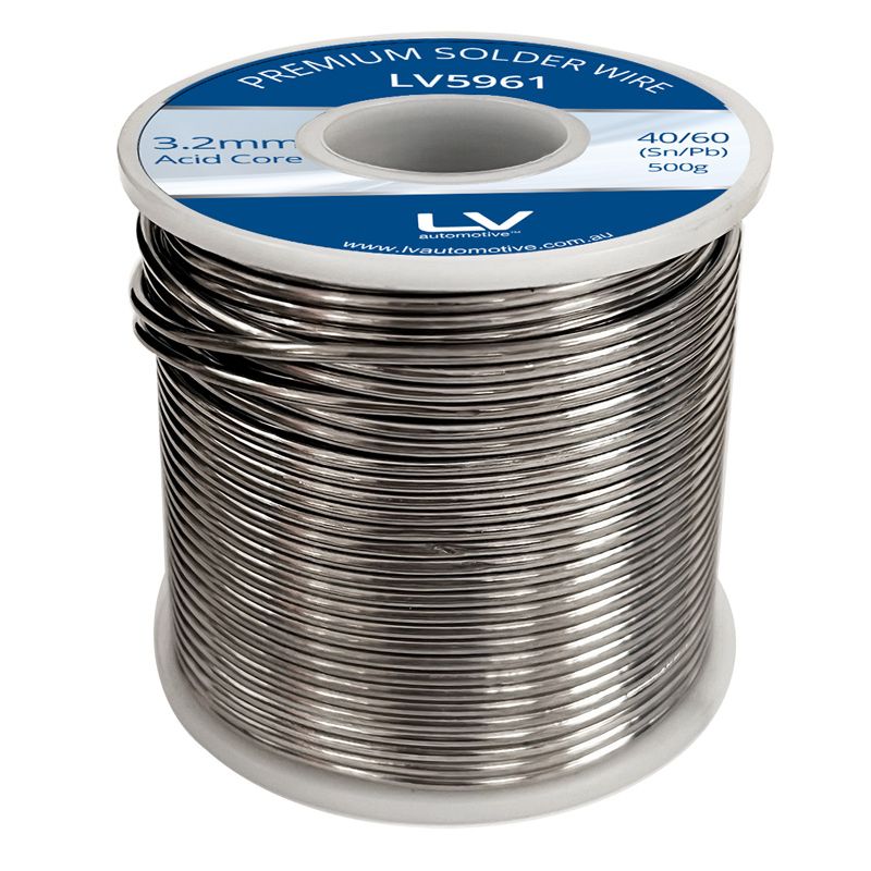 3.2MM Acid Core Solder 40/60 500G Reel - 40% Tin, 60% Lead