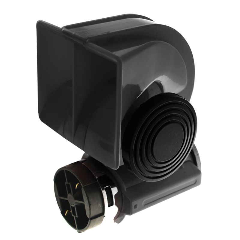 Electric Horn Dual Tone 12V 630Hz / 530Hz 110dB Compact Black Housing