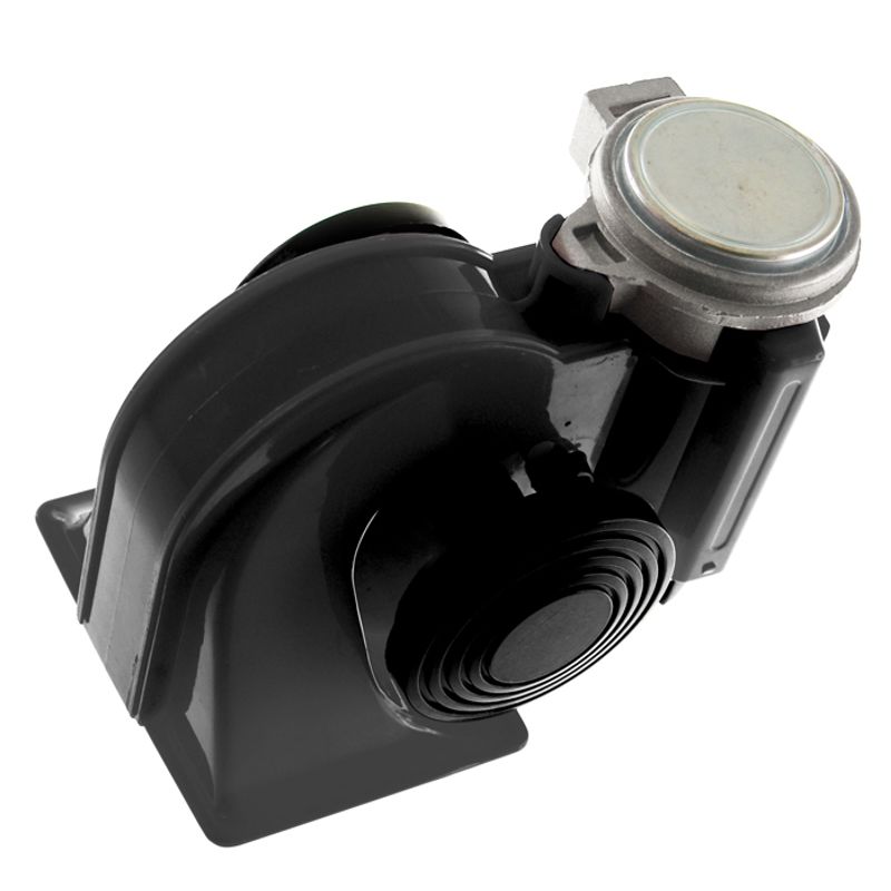 Electric Horn Dual Tone 12V 630Hz / 530Hz 110dB Compact Black Housing