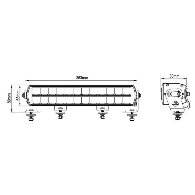 14" LED Light Bar 9-36V 24x5W LED Combo Beam 120W Dual Row IP69K