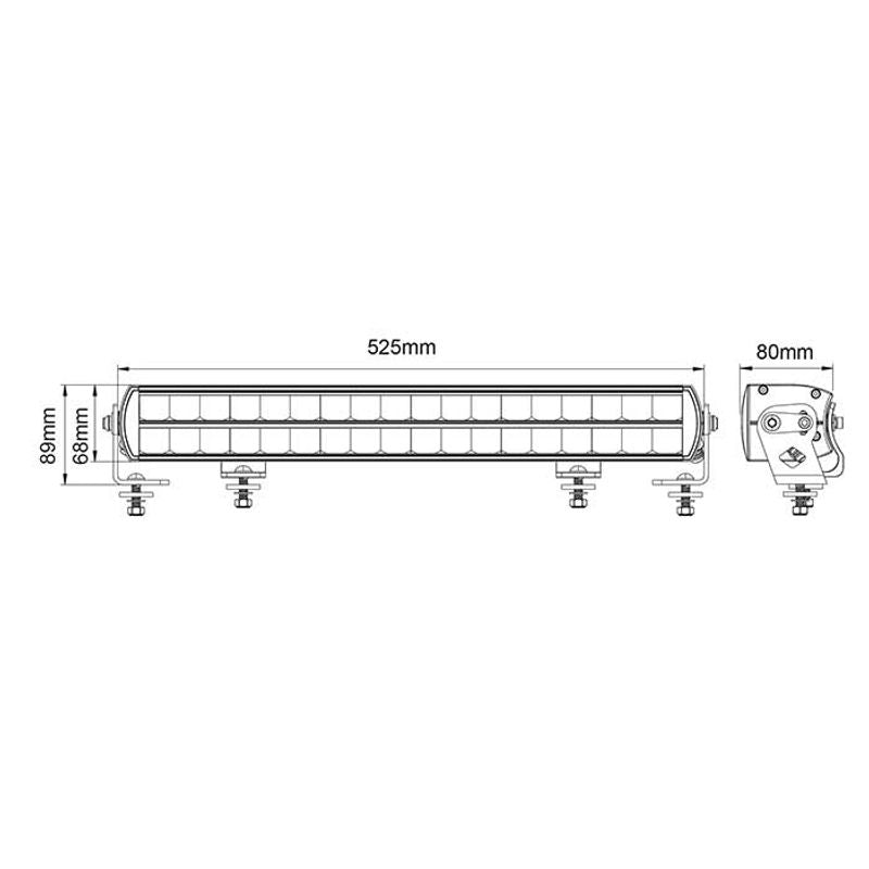 20" LED Light Bar 9-36V 36x5W 180W Dual Row Combo Beam IP69K