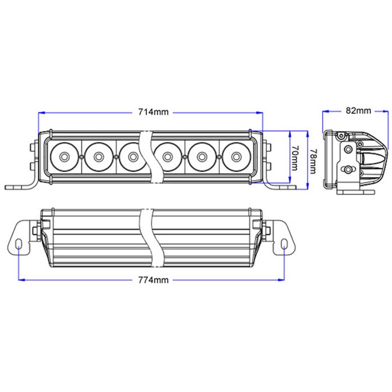 28" LED Light Bar 15x10W LED'S Spot Beam 9-60V 12900lm IP67