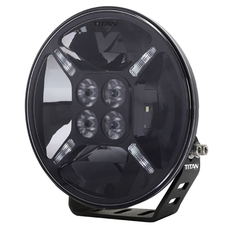 7" LED Driving Light Titan 9-36V 60W 6000lm IP69K DRL Function Black Reflector