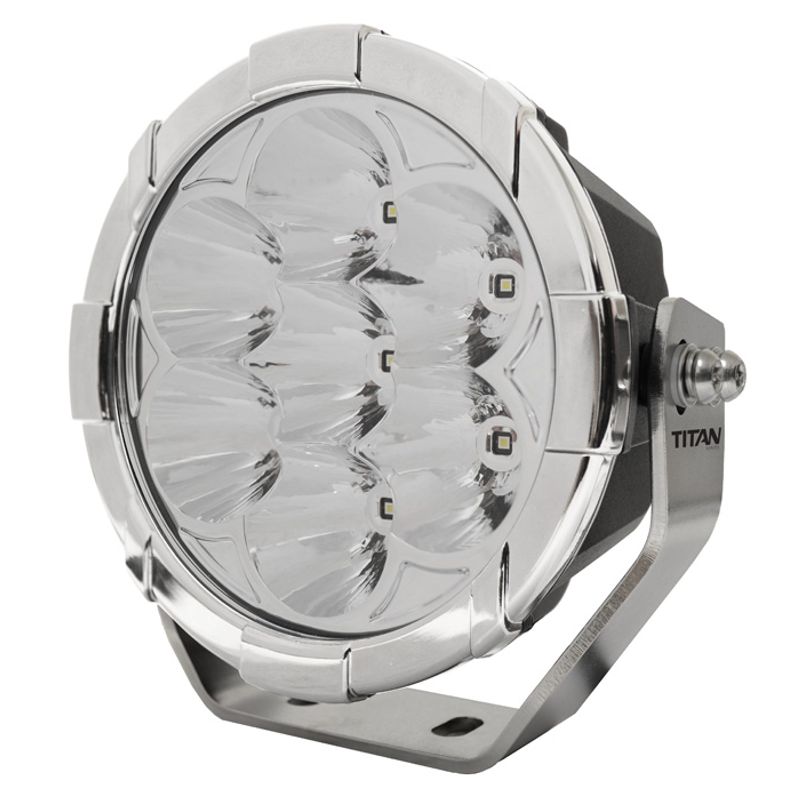 7" LED Driving Light Titan 9-36V 70W 5810lm IP68 Spot Beam Chrome Bezel