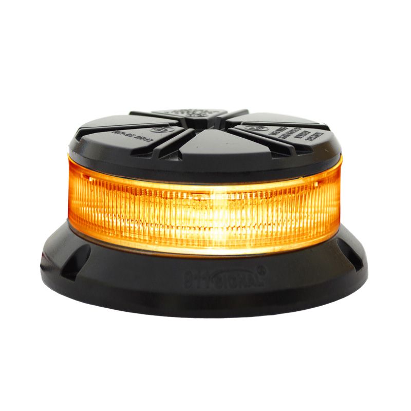 Amber LED Beacon 10-30V 3 Hole Flange Mount 30W SAE Class 1