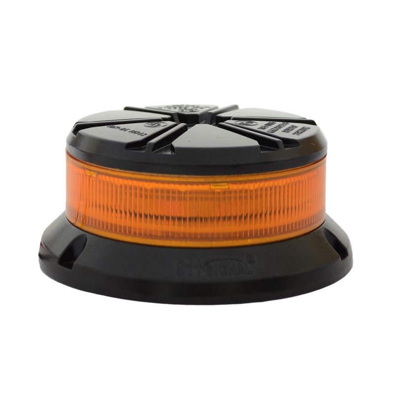 Amber LED Beacon 10-30V 3 Hole Flange Mount 30W SAE Class 1