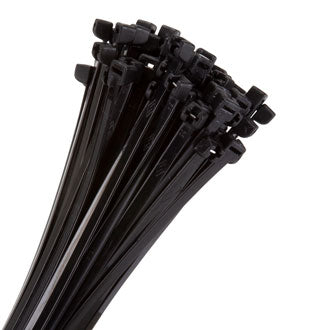Metal Tongue Cable Ties Black 140mm x 3.5mm (Pkt of 100)