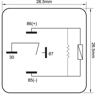 britax relay Britax Mini Relay 12V 40A 4 Pin N/O Contacts SPST Resistor Protected — Nationwide Auto Parts