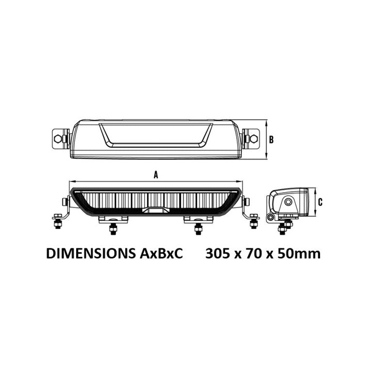 LED Bar Light 12 inch 10-32V 9x10W <49W <4800lm Combo Beam Dynamic DRL