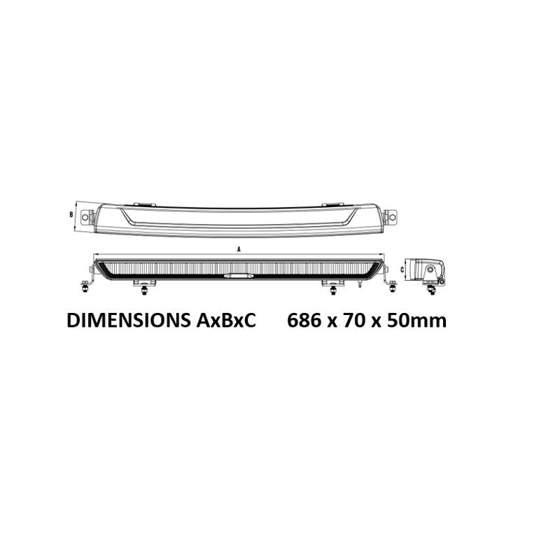 LED Bar Light 30 inch 10-30V 18x10W <180W <9800lm Combo Beam Dynamic DRL