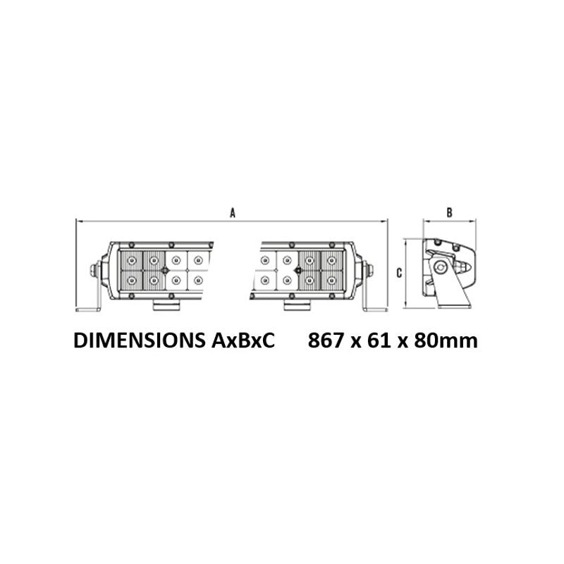 32" LED Light Bar DRE2 11-32V 60x5W 300W 22157lm Combo Beam IP68 Dual Row