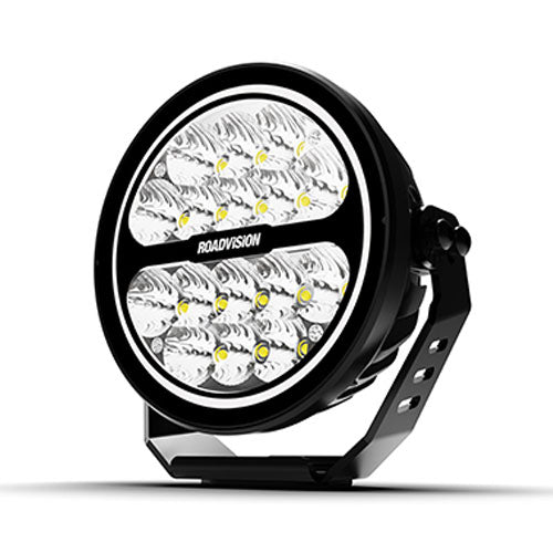 Roadvision LED Driving Light 7" SLK Stealth Series Spot Beam Halo Ring (Single) Low Kelvin 4000K