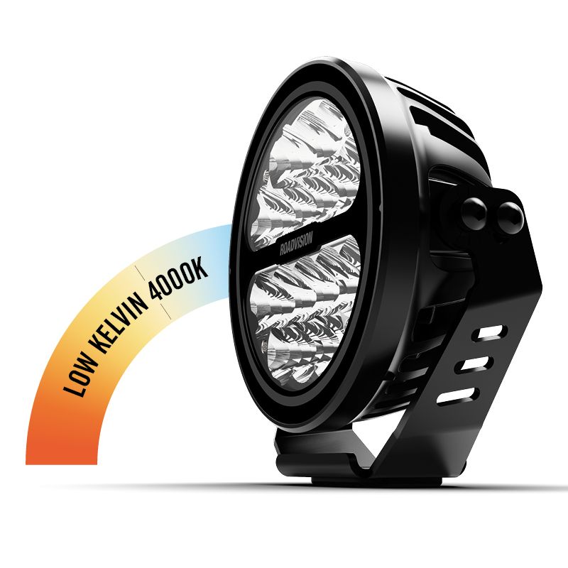 7" LED Driving Light 4000K Stealth 10-30V 74W 4601lm IP69K Combo Beam Dynamic DRL (Single) Low Kelvin 4000K
