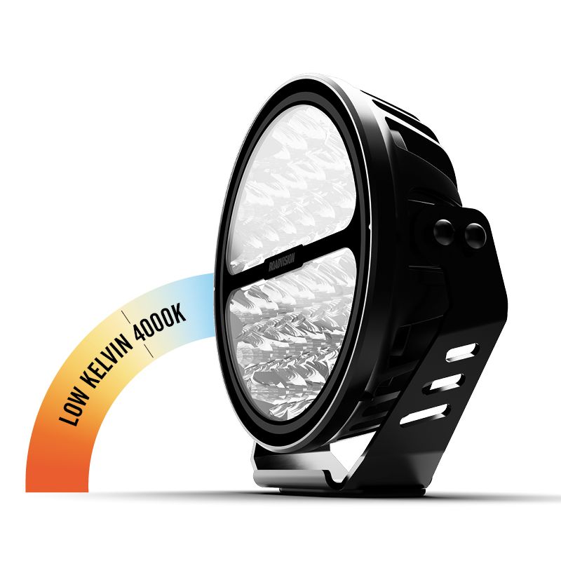 9" LED Driving Light 4000K Stealth 10-30V 74W 9594lm IP69K Combo Beam Dynamic DRL (Single) Low Kelvin 4000K