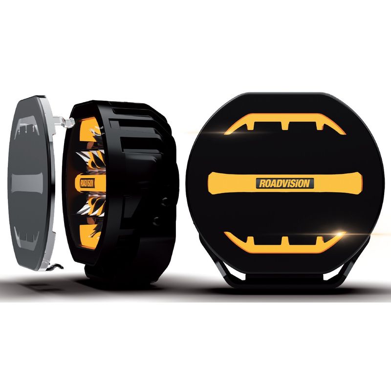 Roadvision 7" LED Driving Lamp Kit 10-30V with Dynamic Start-up DRL includes Wiring Harness