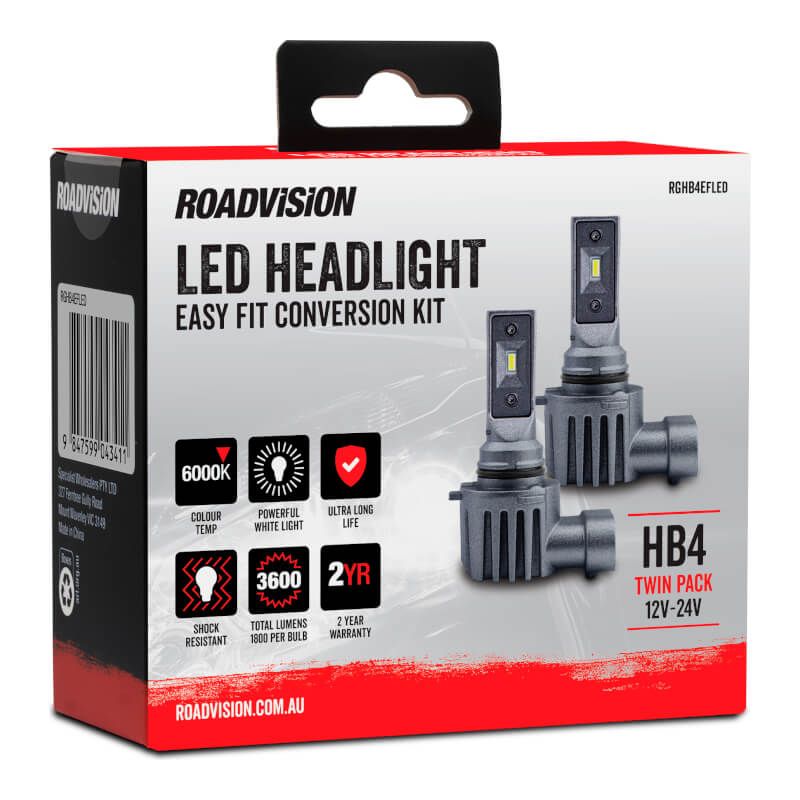 LED HB4 12V-24V 6000K Easy Fit Headlight Globe Kit