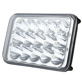 Roadvision LED Headlamp Rectangular 168mm 10-30V 15x3W 45W 2700lm High/Low Beam IP67