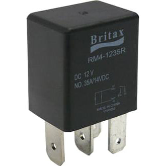 britax relay Britax Mini Relay 12V 30/40A 5 Pin Change Over SPDT Resistor Protected — Nationwide Auto Parts