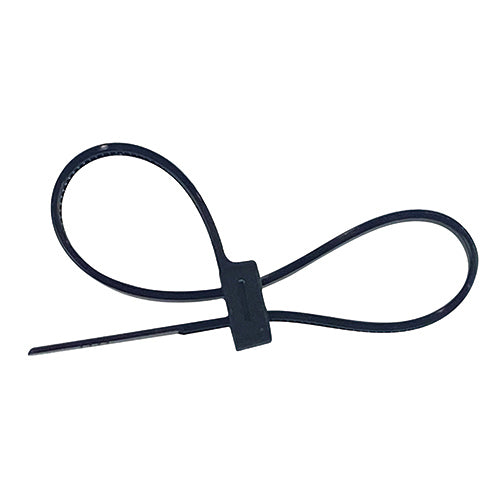 Nylon Dual Cable Tie Heavy Duty Black 200mm x 4.6mm (Pkt of 100)