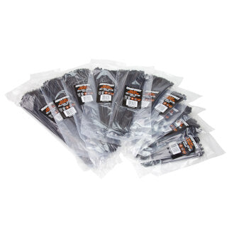 Nylon Cable Tie Kit Black Heavy Duty (1,000pcs)