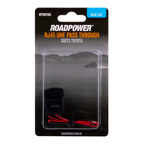 Switch Roadpower RJ45 Pass Through Suits Toyota 22 x 22mm Blue LED