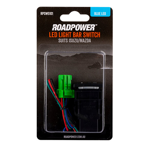 Switch Roadpower Bar Light Suits Isuzu/Mazda Includes Harness 32.8 x 22mm Blue LED