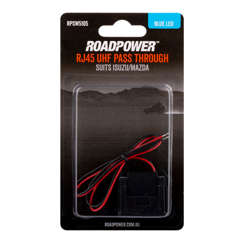 Roadpower RJ45 Passthrough Suits Isuzu/Mazda 32.8 x 22mm Blue LED