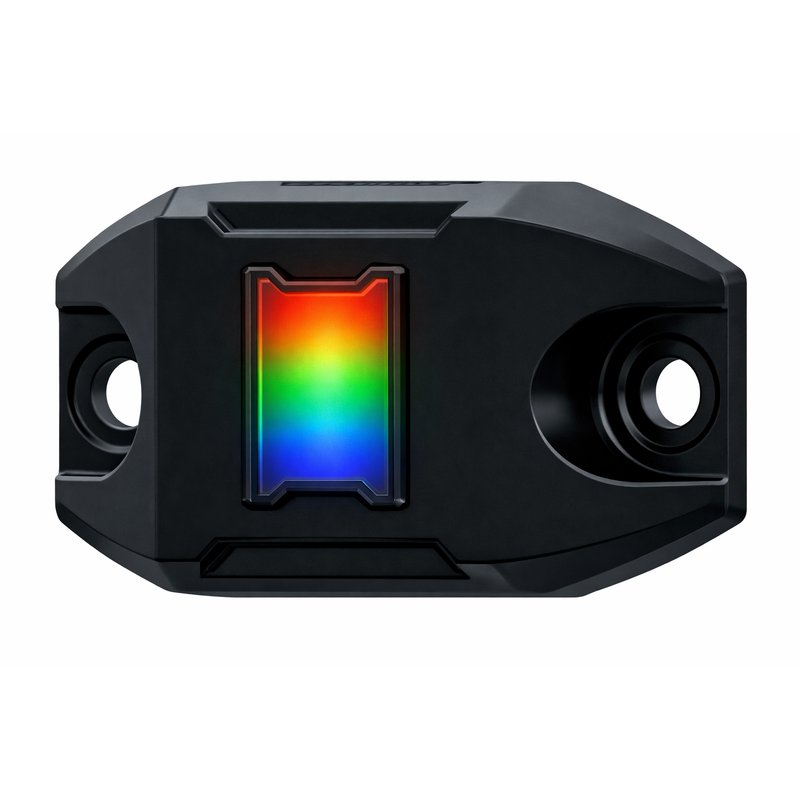 Roadvision LED Rock Light RGB Single Light with Flat Rubber Mount