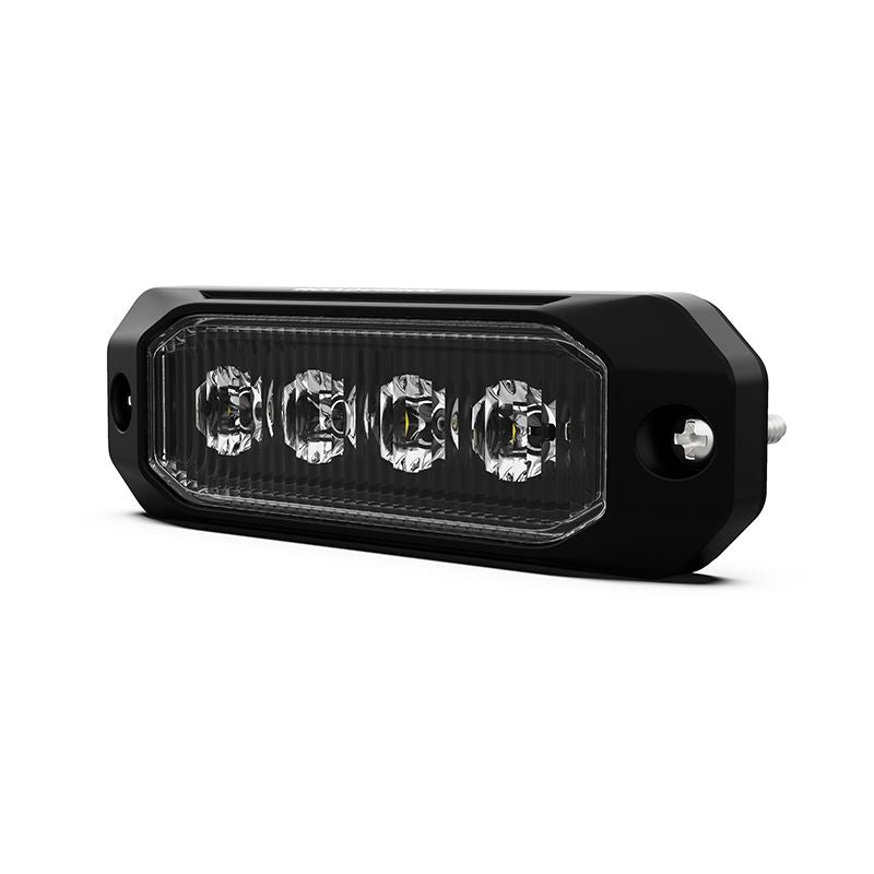 LED Strobe Module White 10-30V 12W 10 Flash Pattern 4 LED Synchronizable SAE C1 RSM0604W