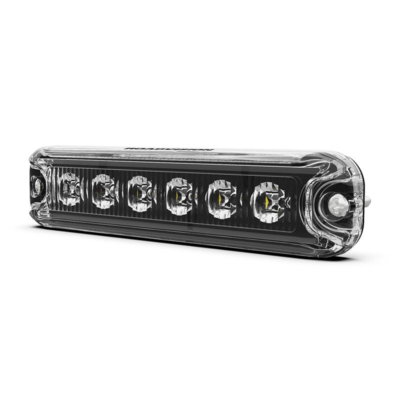 LED Strobe Module White 10-30V 18W 18 Flash Pattern 6 LED Synchronizable SAE C1 RSM0706W