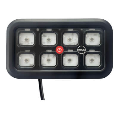 Switch Panel 8 Way 10-30V 60A On/Off or Momentary 2 x High Beam Inputs RGB Backlit