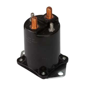 Continuous Duty Solenoid 12V 200A NO Contacts Plastic F180 Mount Diode Protected