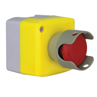 Emergency Stop Switch Push Button Latching Twist Release NO+NC Contacts PC With Guard