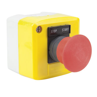 Emergency Stop Switch Push Button Spring Return Off/Mom/On 2xNO Contact PC Housing