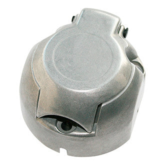 Trailer Socket 7 Pin Round Large Metal Body with Internal Screw Terminals