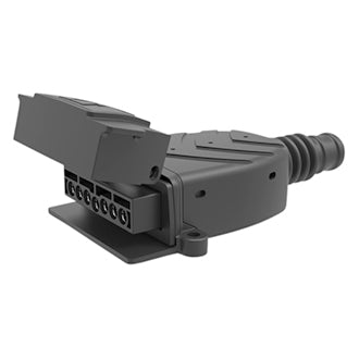 Trailer Socket Flat 7 Pin IP Rated with 180 Degree Strain Relief