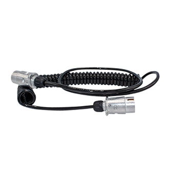 Suzi Coil 7 pin 5.6M Max Standard with Large Round Plugs x 2 and 1 Metre