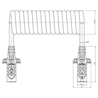 Suzi Coil 2 x 7 Pin Euro/1185 Ends 4.0m Working Length