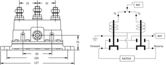 Solenoid Trombetta Reversible 12V Suits Winch