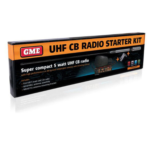 GME UHF Radio 5W 80 Channel Compact XRS Connect 4WD Pack With Bluetooth