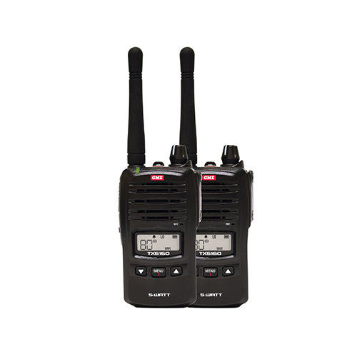 GME UHF Radio 5W 80 Channel Handheld Twin Pack With Chargers And Carry Cases