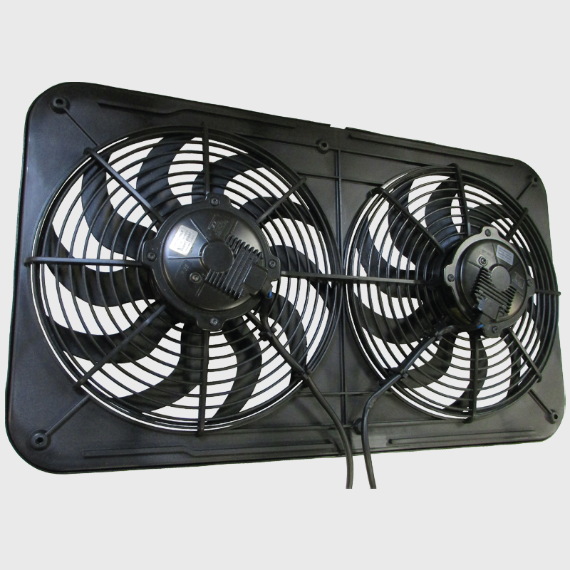 FAN DUAL 12"12V 225W MARADYNE MSS22K SMART START TECHNOLOGY SICKLE SKEW BLADE INC SHROUD