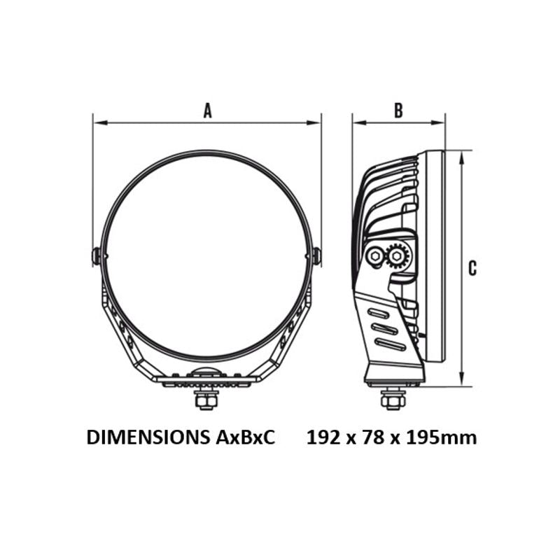 7" LED Driving Light 4000K Stealth 10-30V 74W 4601lm IP69K Combo Beam Dynamic DRL (Single) Low Kelvin 4000K